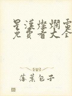 星汉灿烂电视剧免费看大全