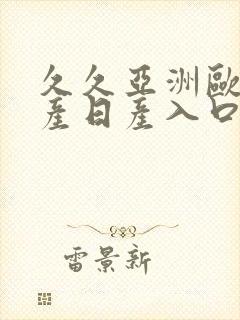 久久亚洲欧美国产日产入口