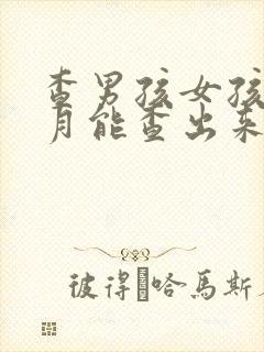 查男孩女孩几个月能查出来