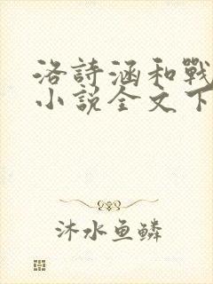 洛诗涵和战寒爵小说全文下载