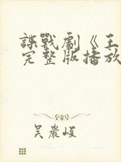 谍战剧《王牌》完整版播放