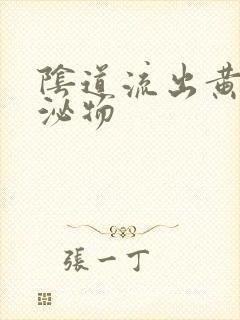 阴道流出黄色分泌物