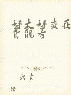 好大好爽在线免费观看