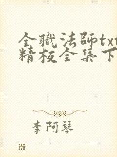 全职法师txt精校全集下载