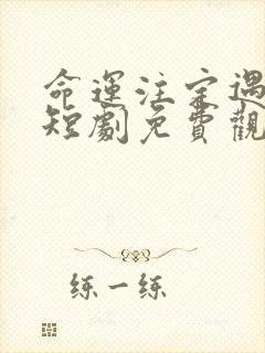 命运注定遇见你短剧免费观看