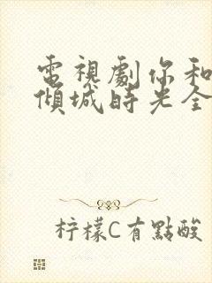 电视剧你和我的倾城时光全部演员表