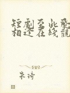 短剧至此飞鸟不相逢在线观看