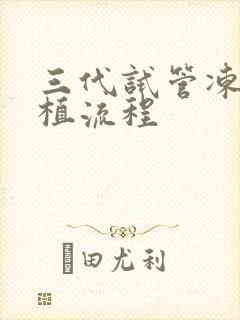 三代试管冻胚移植流程