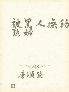 被黑人操的中国熟妇