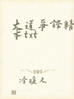 大道争锋精校全本txt