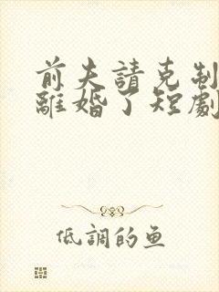 前夫请克制我们离婚了短剧免费观看