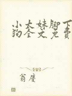 小太妹脚下的贱狗全文免费阅读