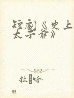 短剧《史上最强太子爷》