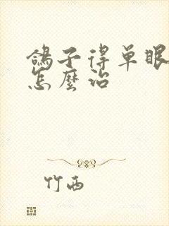 鸽子得单眼伤风怎么治