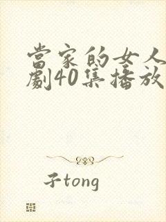 当家的女人电视剧40集播放