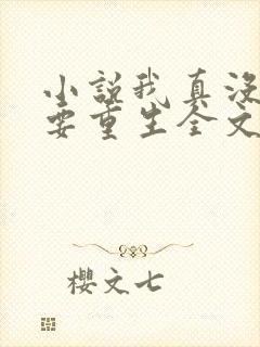 小说我真没想过要重生全文阅读