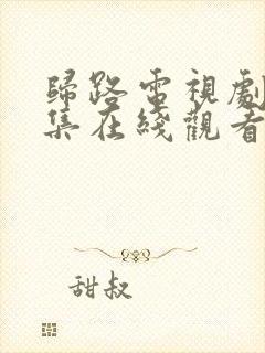 归路电视剧40集在线观看免费高清