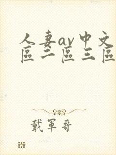 人妻av中文一区二区三区