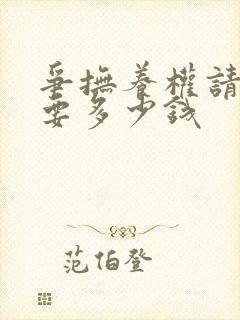 争抚养权请律师要多少钱