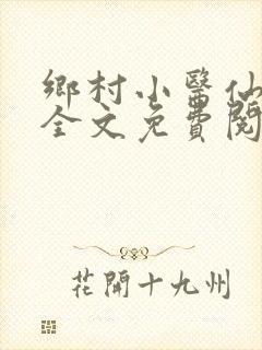 乡村小医仙小说全文免费阅读封面