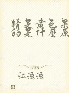 精是黄色果冻状的是什么原因封面