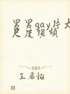 男男gay片大尺度视频
