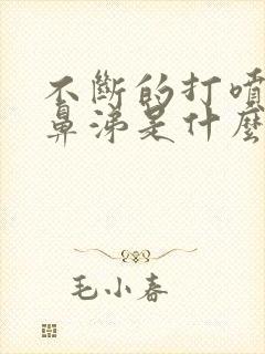 不断的打喷嚏流鼻涕是什么原因