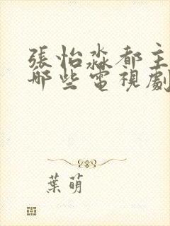 张怡淼都主演过哪些电视剧