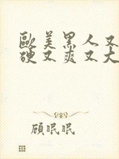 欧美黑人又粗又硬又爽又大视频