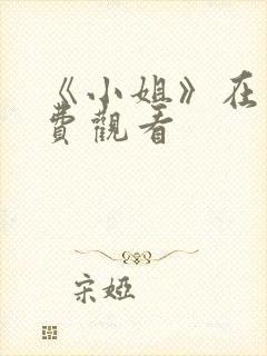 《小姐》在线免费观看封面