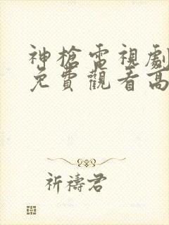 神枪电视剧全集免费观看高清完整版