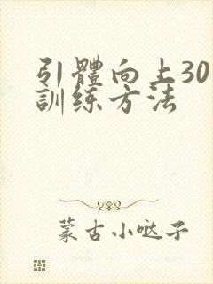 引体向上30个训练方法