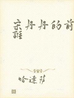 宋丹丹的前夫是谁封面