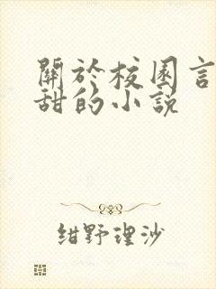 关于校园言情很甜的小说封面