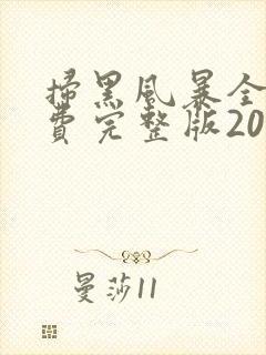 扫黑风暴全集免费完整版2021封面