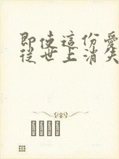 即使这份爱今夜从世上消失