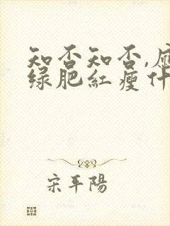 知否知否,应是绿肥红瘦什么意思