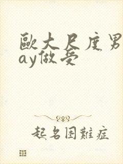 欧大尺度男男gay做受封面