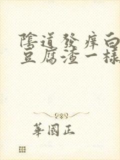 阴道发痒白带像豆腐渣一样封面