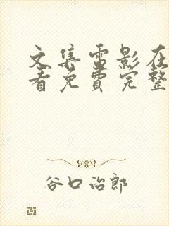 文集电影在线观看免费完整封面