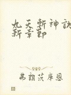 九天斩神诀的最新章节