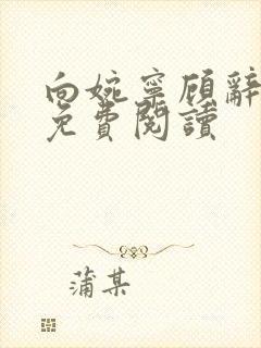 向婉宁顾辞小说免费阅读