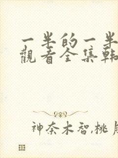 一半的一半免费观看全集韩剧