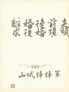 离婚后前夫哭着求复婚视频完整版