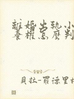 离婚出轨小孩抚养权怎么判