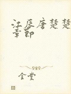 江辰唐楚楚最新章节