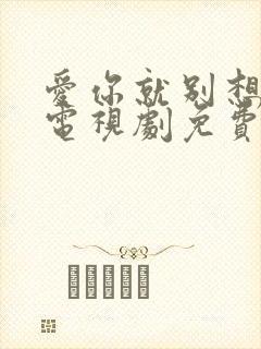 爱你就别想太多电视剧免费观看全集