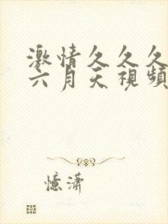 激情久久久婷婷六月天视频