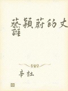 蔡颖蔚的丈夫是谁封面