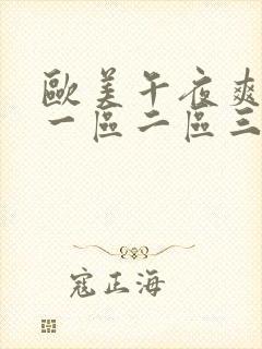 欧美午夜爽爽爽一区二区三区封面